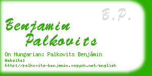 benjamin palkovits business card