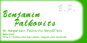 benjamin palkovits business card